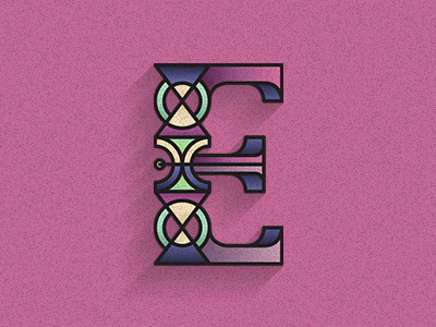 Type of the day:E letter type typography vector vectordrawing