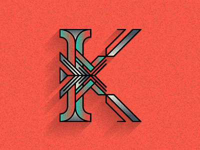 Type of the day: K letter type typography vector vectordrawing