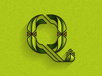 Type of the day: Q letter type typography vector vectordrawing