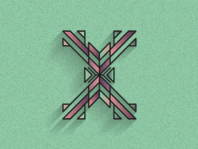 Type of the day: X letter type typography vector vectordrawing