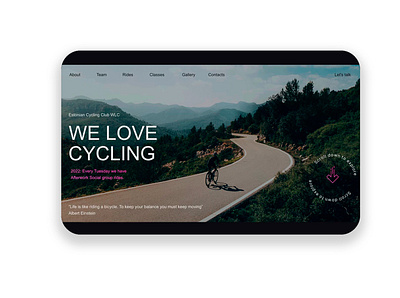 Website for a Cycling Club in Estonia black club cycling dark mode sport web design yoga