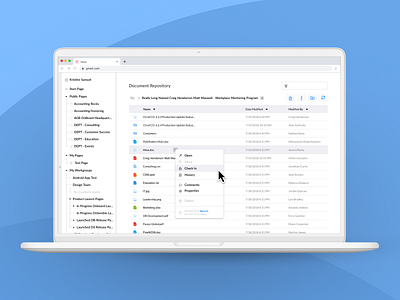 📑 Document Repository File Check-In Flow