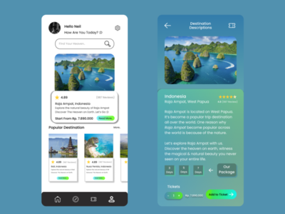 Tour & Travel App UI UX Design by Neil Christian on Dribbble