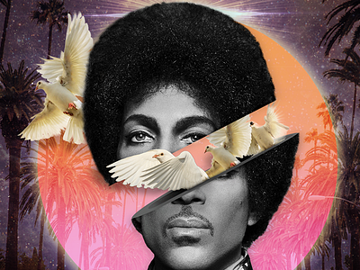 Prince Remixed 3d collage art double exposure photo collage photoshop prince prince rogers nelson