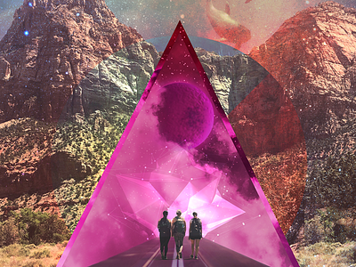 Life of Zion, Remixed 🔥 collage collage art double exposure graphic design low poly photography polygonal surreal visual design zion national park