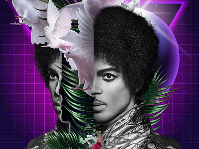 Prince Remixed 💜 ☔️🕊 3d art airbrush art artist design designer digital design illustration illustrator cc key art mixed media photorealistic photoshop prince