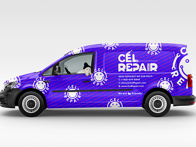 CEL Repair Branded Car Wrap adobe branding car wrap designer dimension cc graphic iconography icons identity illustrator logo marketing photoshop