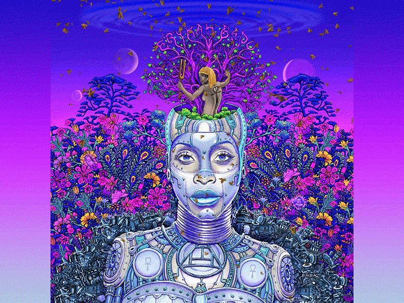 20_feet_tall_💜 after effects animated gif animation erykah badu gif gif animation iamnaomidesign parallax