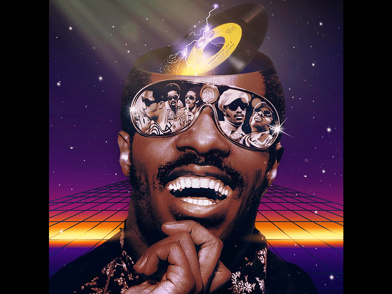 too high_👽🎵 after effects animated gif animated gifs animation colors gif animation gif art iamnaomidesign infinite loop loop parallax stevie wonder