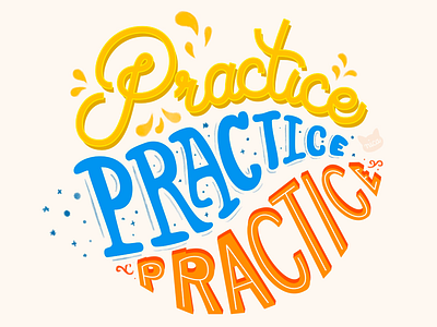 Practice blue colors created letter lettering orange pastel quotes type typography words yellow