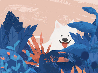 I see you! blue children childrensbook childrensbookillustration colors cute dog good happy illustration art kid plants