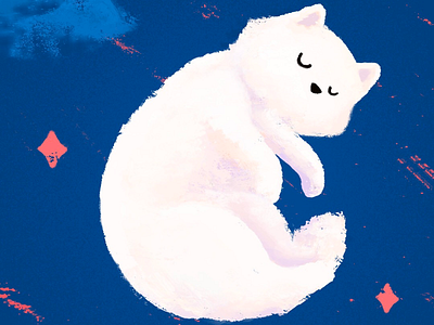 Good night! cat childrensbook cute illustration kid sleep white