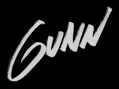 Gunn Logo brush logo logotype typography