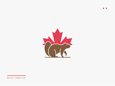 Beaver animal beaver branding cute graphic design leaf logo maple swiss