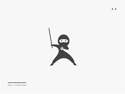 Credit Ninja branding credit cute graphic design logo money negativespace ninja symbol