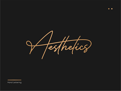 Aesthetics aesthetics branding elegant graphic design handlettering lettering logo luxury