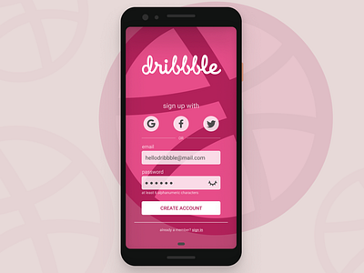 hello dribbble + dailyUI #001