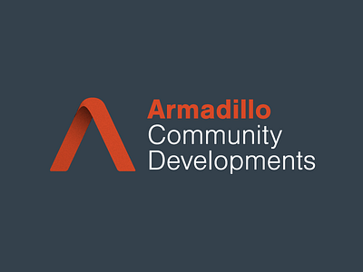 A is for Armadillo a animal armadillo brand community concept development housing identity letter logo