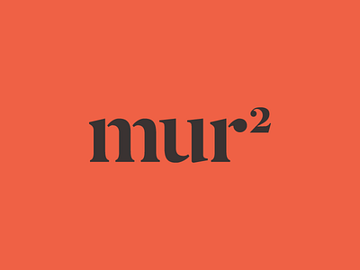 Just a murmur 2 brand concept identity logo orange sans serif stencil vector wordmark