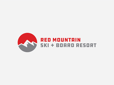 Red Mountain Resort brand branding design identity illustrator logo mountain red resort vector