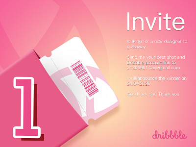 dribbble invite illustration invite