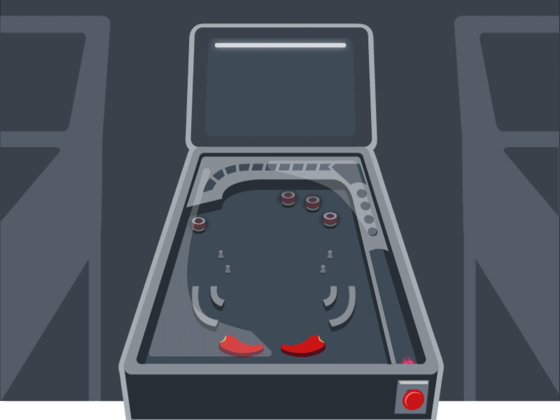 Hello Dribbble debut pinball