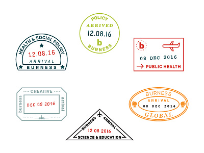 Burness Passport Stamps passport