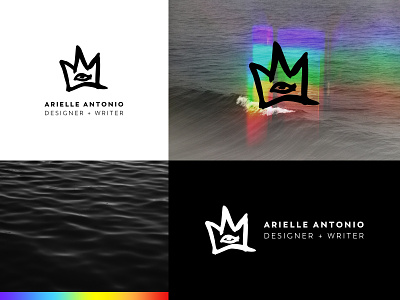 Personal Brand black and white branding dark design hand drawn icon logo personal branding rainbow simple