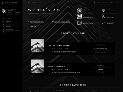 Moonlight — Forum Theme black and white dark dark mode design theme design ux web design