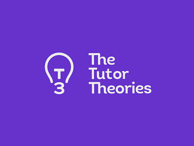 T3 logotype bulb education idea learn lesson school student t3 tutor university