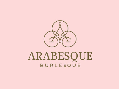 Arabesque Burlesque Logotype 60 burlesque charme dance lady monogram pink school stripe tease vintage