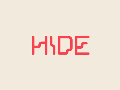 Hide Logotype escape game hide labyrinth staircase step typography