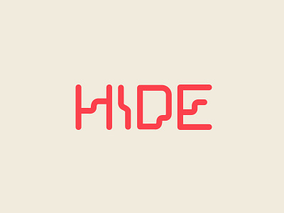 Hide Logotype escape game hide labyrinth staircase step typography