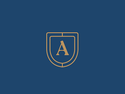 logo Austerlitz a arms austerlitz coat crest gold head initial letter premium shield