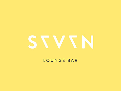 SEVEN Logotype alcool bar cocktail drink hotel illusion lounge mind number optical seven