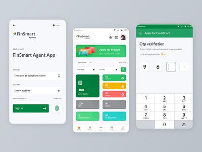 FinSmart Agent App agent app android app app app ui design application design banking app design financial app finsmart agent app lankabangla minimalist ui ux