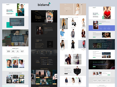 Bizland Multipurpose Landing Page PSD Template