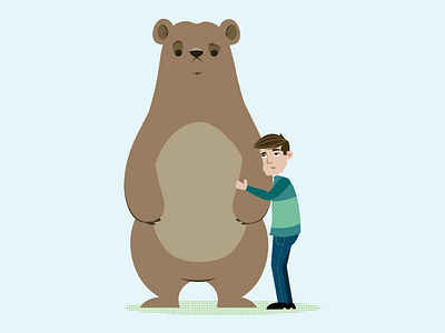 Bear Hug bear character hug human