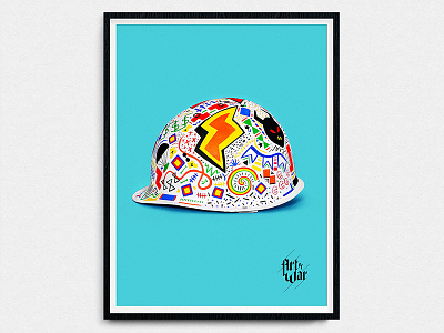 Art Of War Helmet art art direction graphic design helmet poster war