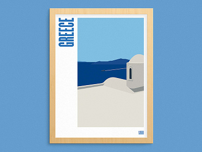 Travel Posters - Greece graphic design greece illustration poster santorini