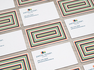 Petite Ocean Business Cards business cards graphic design identity logo retail stationary