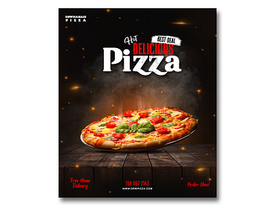 Food Poster design Pizza branding design designer food food poster design graphic design graphic designer illustration logo poster poster design ui