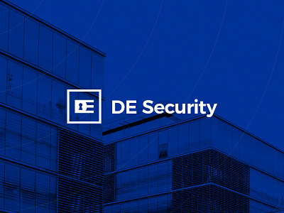 DE Security Logo alarm blue business corporate lock logo private security technician