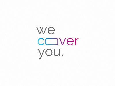 we cover you – Logo concept cover covers gradient logo logo design mobile logo phone