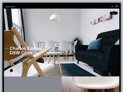 Webdesign concept for an interior company design ecommerce interior living minimal minimalism site ui web