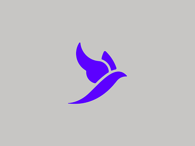 Swallow bird logo mark purple swallow symbol