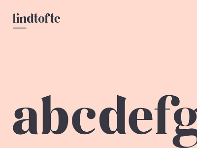 Lindtofte – Serif typeface (WIP)