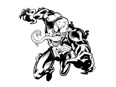 Venom art comics illustration spider man venom
