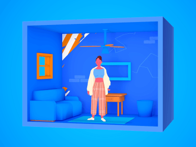 Home 3d aftereffects characterdesign cinema4d house room