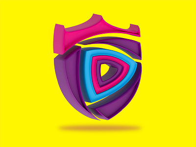 3D Shield logo letter D + Crown 3d 3d logo 3d shield 3d shield logo branding design graphic design illustration logo luxury logo shield logo 3d ui